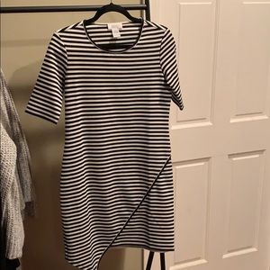 Barney’s New York Striped Overlay Dress